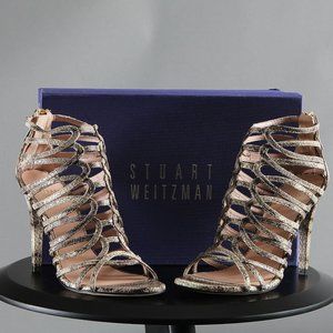 Stuart Weitzman Gray/Stone Ombre Strappy Heels